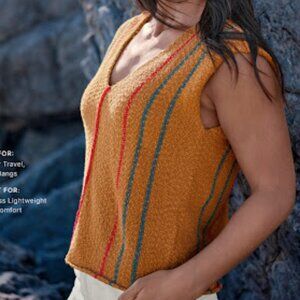 Prana Wave Maker Sweater Top - Sleeveless - Size Med